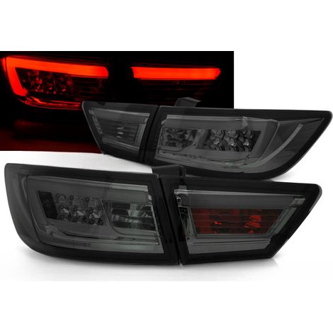 Paire de feux arriere Renault Clio 4 de 2013 a 2016 LED BAR fume (1/3)