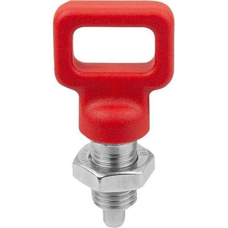 KIPP Arretierbolzen M10x1 D5 Form D mit Rastnut und Kontermutter Ösengriff (1/3)