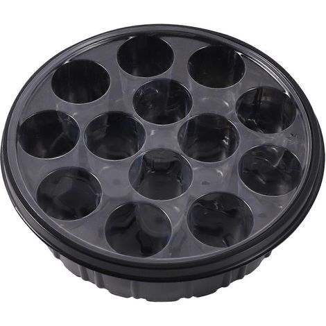 Ensemble de jardinières noires pour plantes, style très répandu, avec trous de ventilation verts réglables à l'intérieur et à l'extérieur. (1/4)