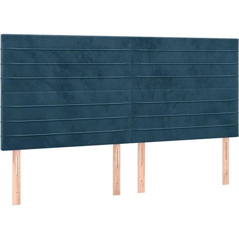 Maison Exclusive - Cabecero Terciopelo Azul Oscuro 180x5x118/128