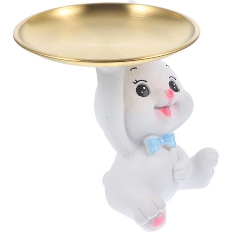 Plateau à Bijoux Forme Lapin Plat De Rangement Décoratif pour Clés Et Objets Décoration Intérieure