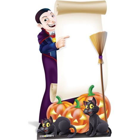 Figurine en carton Halloween vampire, citrouilles, chats 185 cm (1/3)