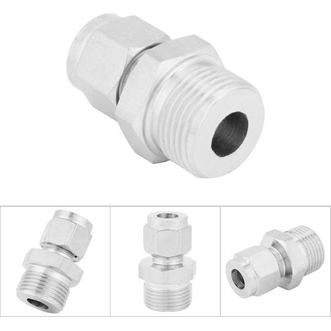 Raccord en acier inoxydable double bague connecteur manchon simple M201.5-8 1 pièce (1/5)