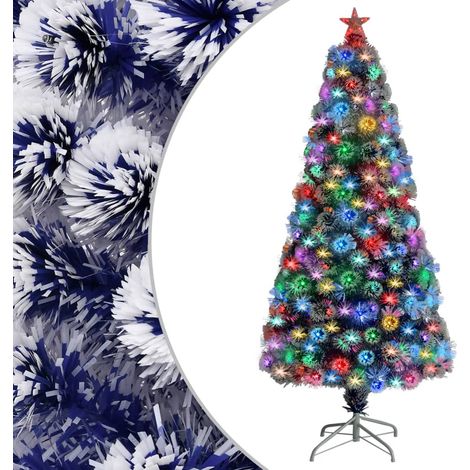 Künstlicher Weihnachtsbaum mit Beleuchtung 150 cm Glasfaser