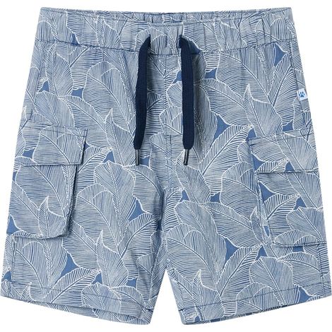 Short pour enfants avec cordon de serrage bleu foncé 116 (1/5)