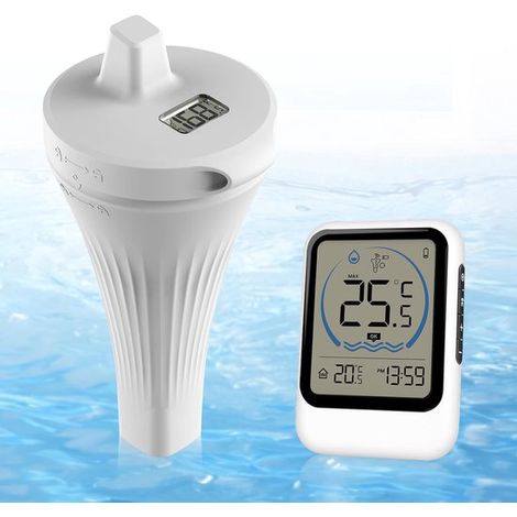 Digitales schwimmendes Poolthermometer IP68 wasserdicht Weiß (1/4)