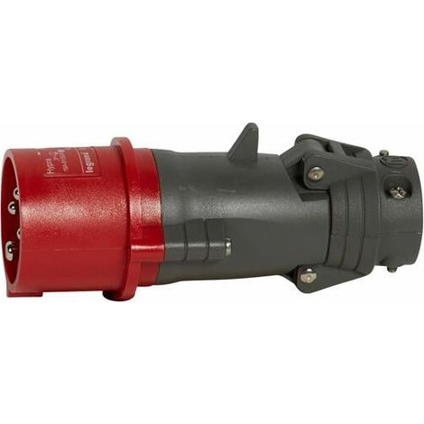 Fiche mobile droite Hypra IP44 16A - 380V à 415V - 3P+T - plastique - LEGRAND