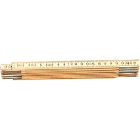 PL DOPPIO METRO IN LEGNO 10 ASTE 16 MM BIANCO