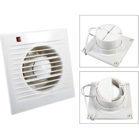 Ventilateur Extracteur d'Air 100 mm avec Clapet Anti-Retour 7 W Faible Bruit 26 dB(A) VMC (1/4)