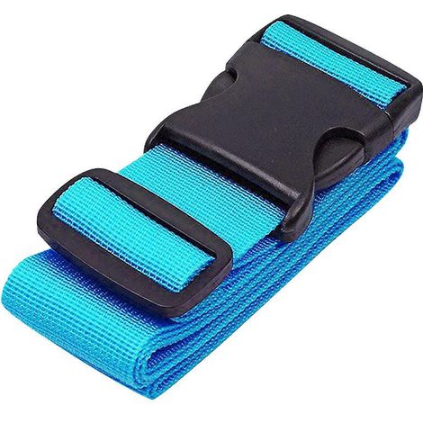 Sangle de valise réglable 2 pièces : ceinture de bagage robuste pour sécuriser vos bagages en voyage, fixation fiable pour valise et sac de transport. (1/5)