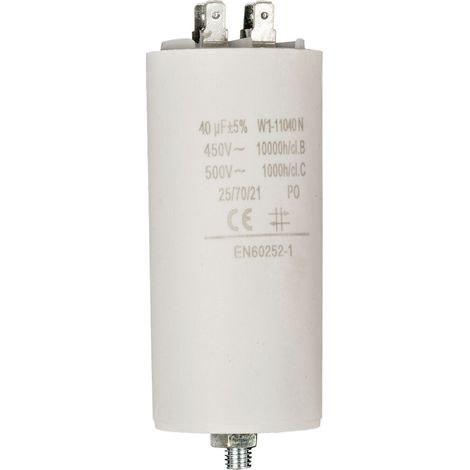 Nedis Fixapart W1-11040N Kondensator Weiß 40µF 450V