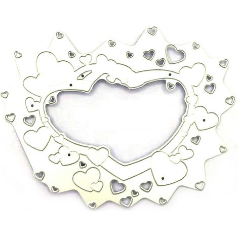 Zarte Herz-Stanzformen aus Metall, Valentinstag-Stanzform, Prägeschrift-Stanzform