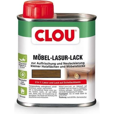 Clou Möbel Lack L4 125 ml eiche mittel Holzlasur