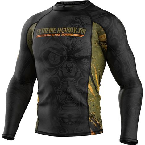 Extreme Hobby Rashguard Herren Langarm DBD SCHWARZ L
