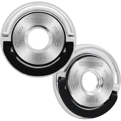 CSPARKV 2pcs Angle Grinder Quick Clamping Nut, M14 Quick Clamping Nut with Self-Locking Lever, Quick Installation, Sanding Disc Change, No Tools Required