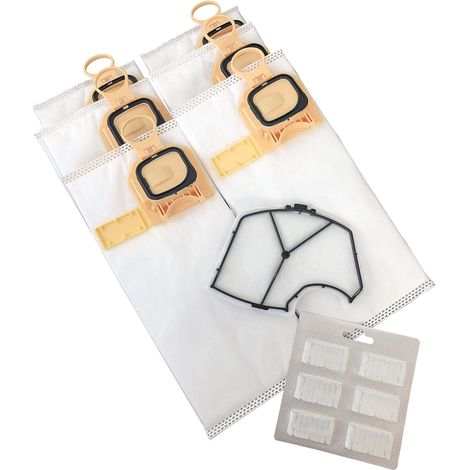 La Poussière Sacs Lot de 6 sacs aspirateur pour Vorwerk VK140 VK150 + 1 Filtre Moteur et 1 bâton assainisseurs d'air (1/5)