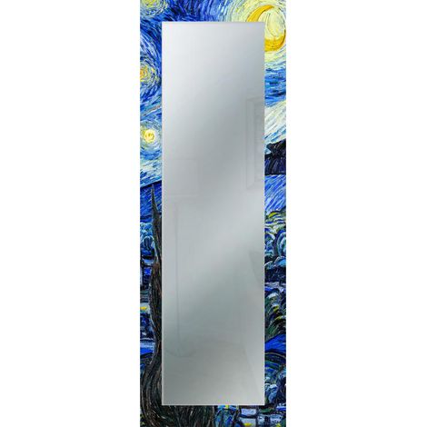 Lupia - Specchio da Parete Moderno, MIRROR FANTASY NOTTE STELLATA Van Gogh, Cornice stampata in legno, Specchiera per Camera da Letto e Soggiorno, Dimensioni 52x152 cm, Stili Moderni e Classici (1/4)