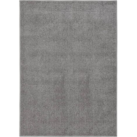 Tapis Salon Poils Courts. Gris. 140 X 200. Design, Chaud & Confortable (1/5)