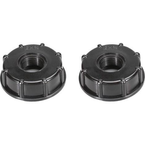 2 Pièces Adaptateur IBC Bouchon S60x6 - Connecteur de Réservoir IBC 3/4 Pouce - Adaptateur IBC Bouchon s60x6 pour cuve 1000 litres 3/4 Pouce