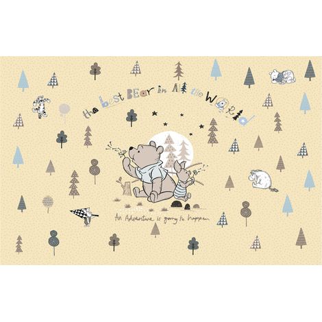 Komar Wandtapete - Winnie the Pooh Best Bear - 260 x 400 cm - Vlies Digitaldruck - für Kinderzimmer