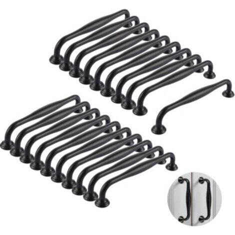 Lot de 20 poignées de cuisine, 128 mm, poignées de placard, poignées de porte de penderie, poignées en alliage d'aluminium, avec vis, poignées pour meubles de cuisine (1/4)