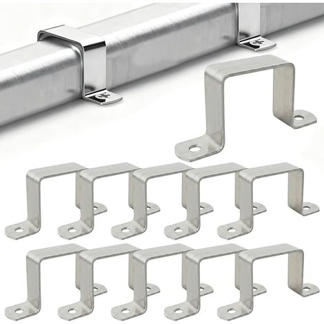 Square Tube Clamps 40 x 40 mm 304 Stainless Steel Square Mounting Clamps Brackets for Tubes Ramps Fences And Outdoors (1/4)