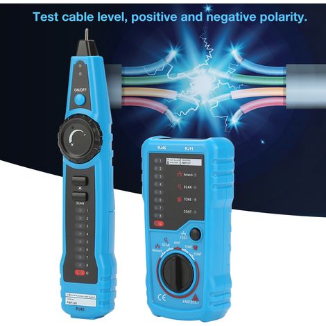 Testeur de câbles réseau RJ45 RJ11 portable BSIDE FWT11, détecteur de ligne téléphonique et LAN Ethernet (1/5)