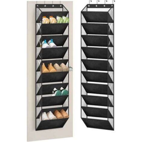 Organizador de zapatos de 10 niveles para armario, con bolsillos grandes y profundos, para guardar botas junto a la puerta.