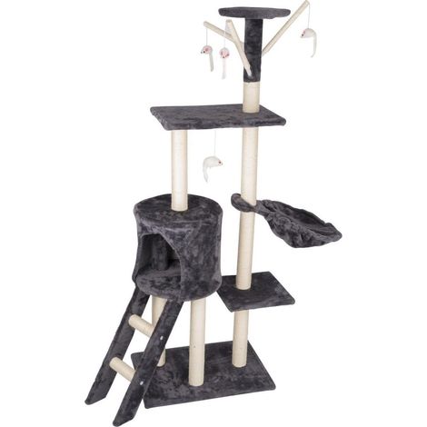 Northix Albero per gatti Clover 140 cm grigio-beige