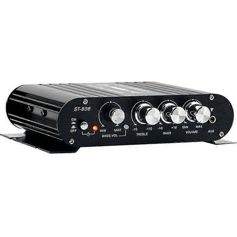 St-838 Hifi Amplificateur 2.1 Canaux Voiture Mp3 Mini Ampli Entrée Auxiliaire Réglage des basses hautes et basses Super Bas (1/4)