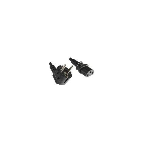 HELOS CÂBLE D'ALIMENTATION AVEC FICHE DE CONTACT DE PROTECTION 90° VERS C13 NOIR 1 M 262652