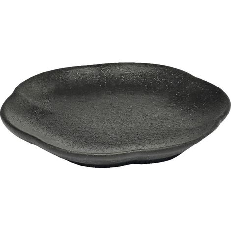SERAX Inku Teller gerippt L Inku Black, ø: 89 mm