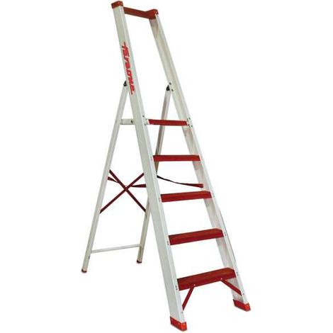 Escalera de tijera en fibra de vidrio con peldaños cómodos Peldaños 9 PAF09 FARAONE (1/4)