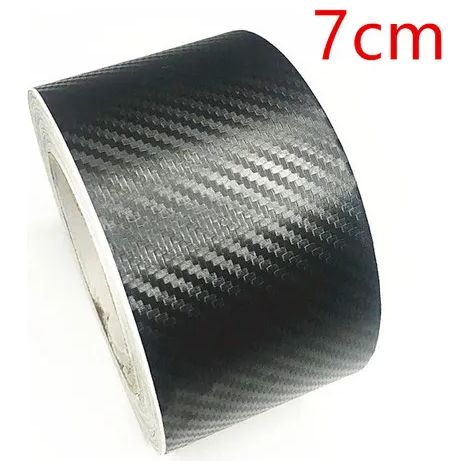 Bande adhésive de protection en fibre de carbone (7 cm x 300 cm) pour pare-chocs et seuils de porte de voiture - Protection anti-marchepieds - Décoration 3D (1/3)