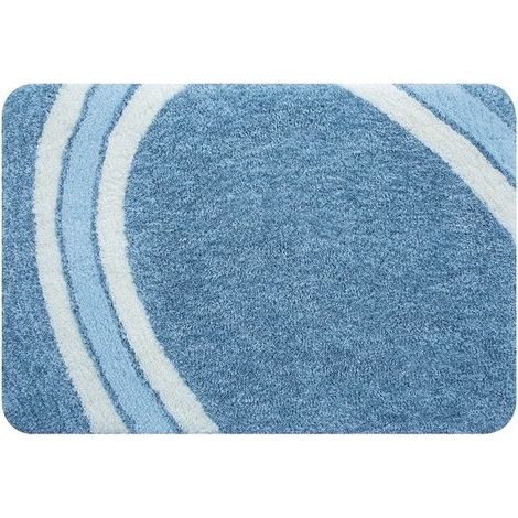 Alfombra de baño de microfibra CURVE 55x65cm Azul Spirella