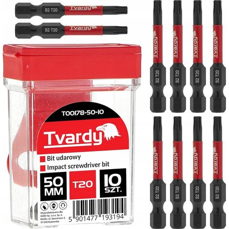 Boîte de 10 embouts T20 - S2 - Longueur 50mm