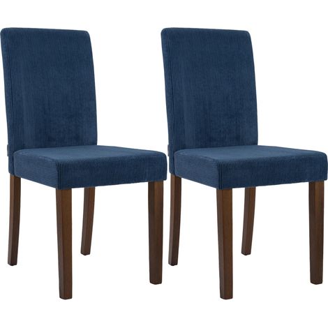 Set di 2 Sedie da Pranzo Ina in Corda blu antico scuro
