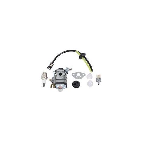 Kit carburateur, bougie d'allumage et durite pour tondeuse à gazon TH23, TH26 et TH34 (23cc, 25cc, 26cc, 33cc et 35cc). (1/5)