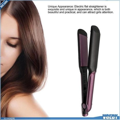 Ashata Fer à lisser plat Fer à Lisser Professionnel 3D Pour Cheveux hygiene manuelle (1/5)