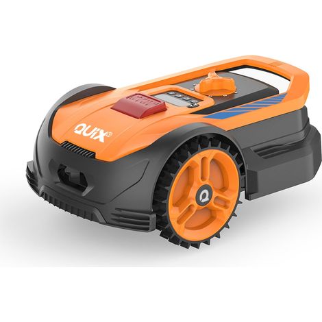 VILLAGER QUIX XS - Robot tosaerba compatto da 18 V a batteria fino a 300 m² - 160 mm di larghezza di taglio, altezza di taglio 20-50 mm, sensore di pioggia, protezione PIN, stazione di ricarica auto