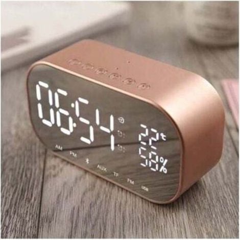 Kreativer Bluetooth-Uhr-FM-Audio-Lautsprecher mit Thermometer und Freisprecheinrichtung FLITI (1/4)