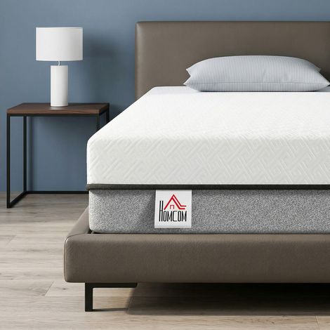 Matelas 140x200cm H3 mi-ferme 20cm d'épaisseur, ergonomique et respirant, en mousse à mémoire de forme imprégnée de gel, certifié Oeko-Tex et CertiPUR (1/5)
