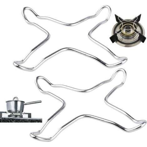 Universal cast iron support for gas hobs, two-part, universal stove support, wok support, suitable for gas stoves, kitchens, coffee machines, ovens and hobs (1/4)
