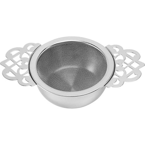 Passoires à thé avec coupelles égouttoir (lot de 2) élégantes passoires à thé en vrac en acier inoxydable (1/5)