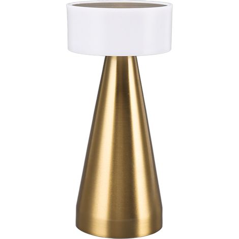 Lampe de table LED portable, 3 températures de couleur, intensité variable, batterie rechargeable 1800 mAh, lampe de chevet dorée (1/5)