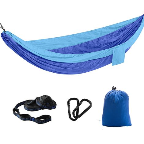 Hamac double en toile de parachute 300x200cm extra long et (1/4)