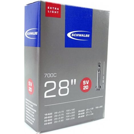 Schwalbe Fahrradschlauch Nr. 20, 28" x 0.75 - 1.0", SV 40 mm