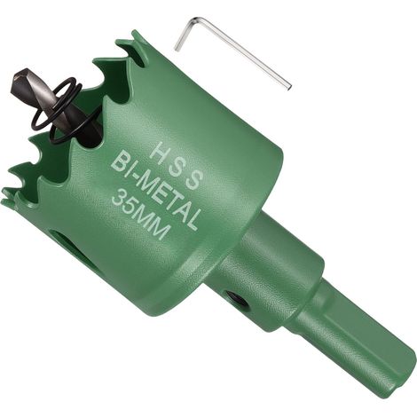 Kit de Scie Cloche Bi-Métal 35mm (1-3/8") Clé Hexagonale Vert (1/5)