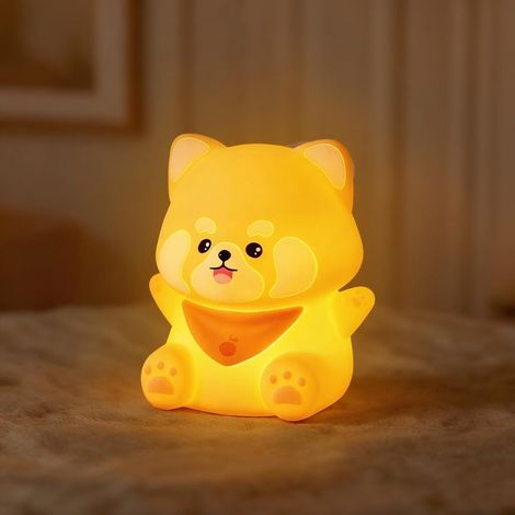 RHG Veilleuse pour enfants, veilleuse raton laveur mignonne, veilleuse en silicone souple en forme d'animal