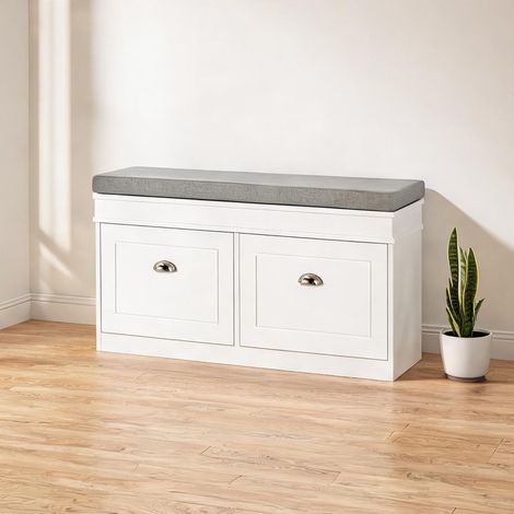 Console blanco en melamina Poliéster y Espuma 104 x 24 x 55 cm (1/5)
